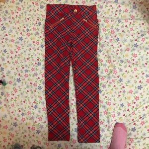 HM girls plaid red pants 6-7 yo never worn
